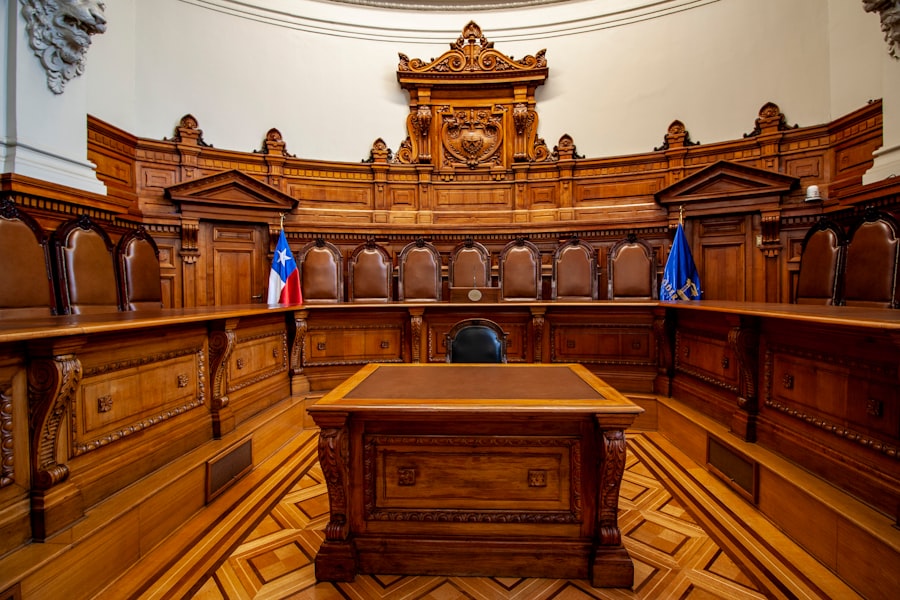 Courtroom scene