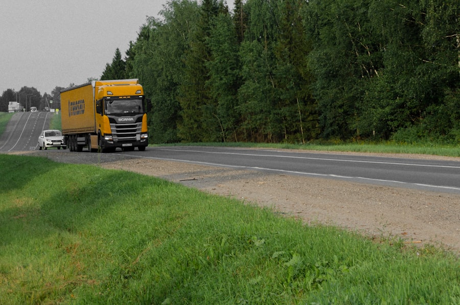 Truck on highway
