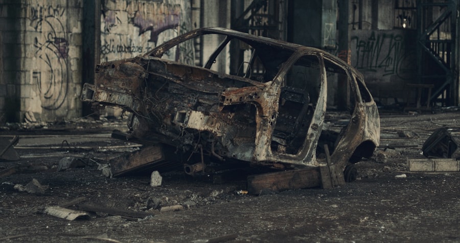 Damaged car