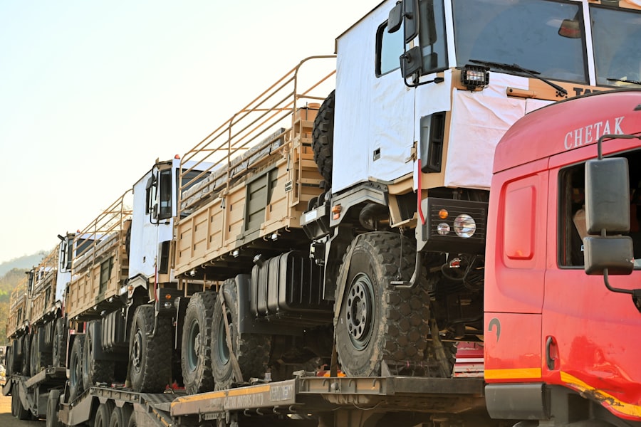 Truck on highway