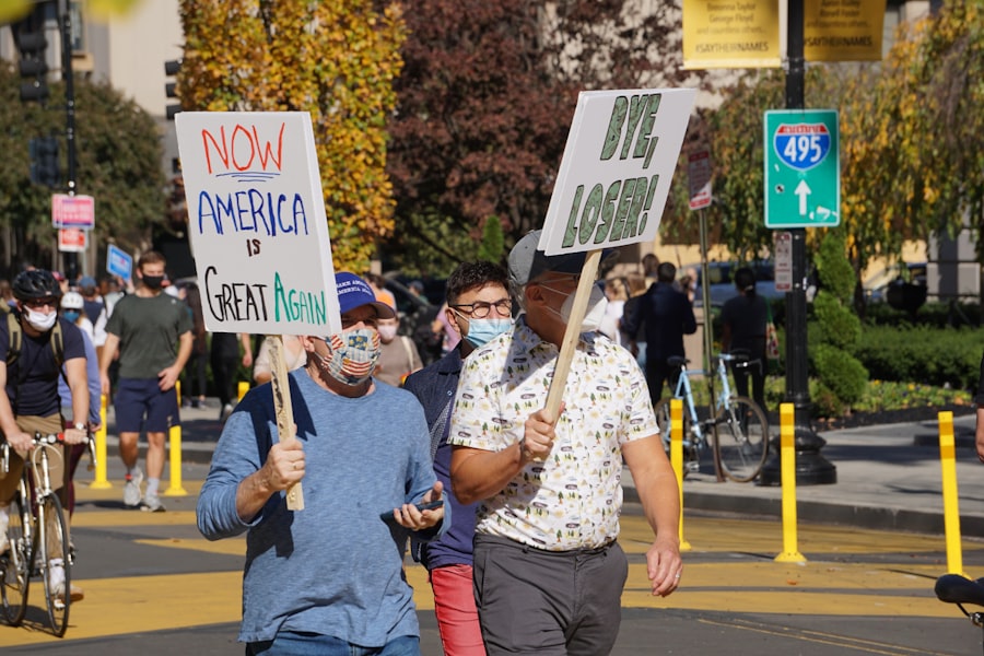 Photo Protesters marching